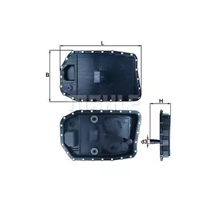Oil Sump automatic transmission MAHLE for 3 Series 1 5 X1 X3 6 Z4 7 X5 X6 HX 154 - Picture 1 of 6