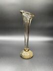 Vintage Bullicante Art Glass Hand Made Controlled Bubble Amber Trumpet Bud Vase