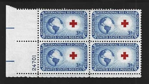 United States Scott 1016 Plate Block #24701 Mint Lightly Hinged - Picture 1 of 2