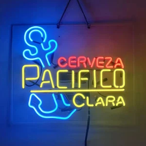 US STOCK Cerveza Pacifico Beer Neon Signs 19x15 Beer Bar Man Cave Wall Decor - Picture 1 of 4