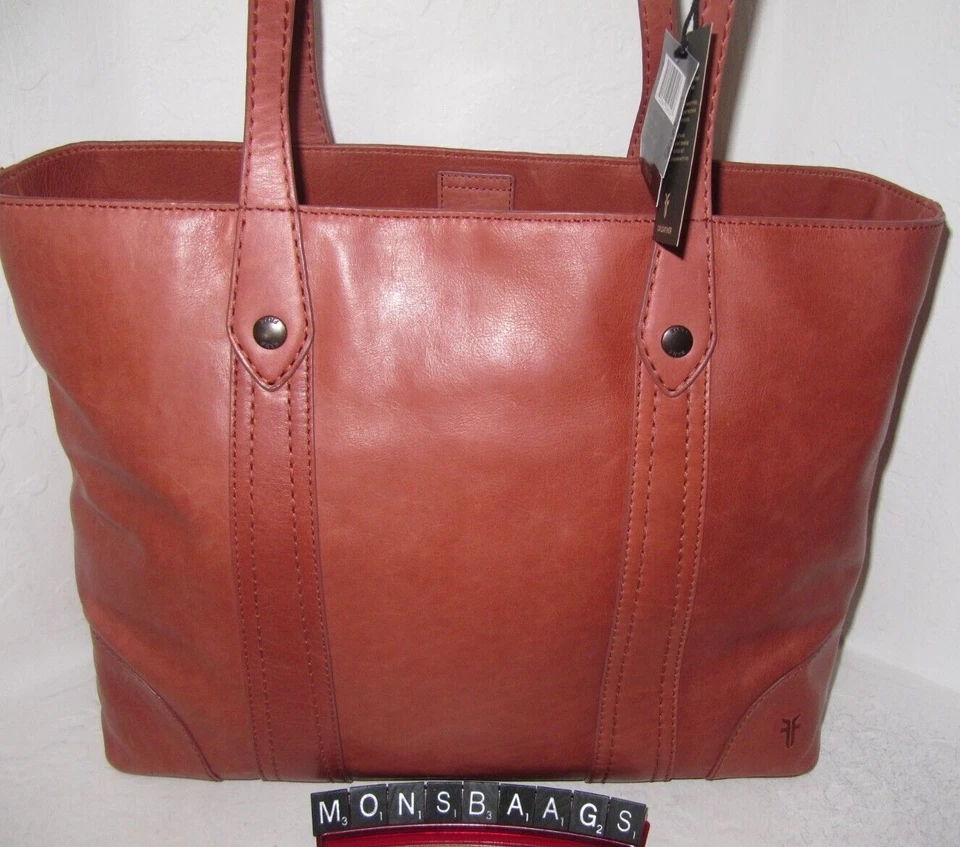 Frye Melissa Large Shopper Tote Bag Pink Taupe Leather DB181