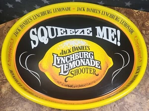 JACK DANIEL'S Lynchburg Lemonade "SQUEEZE ME" Shooter Tin Oval Tray VGC+ - Picture 1 of 6