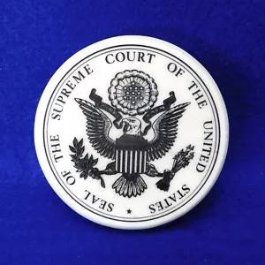 Supreme Court Seal Paperweight Culture Marble Etched - Picture 1 of 5