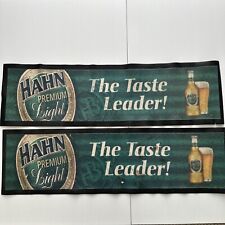 HAHN Premium Light Beer Rubber Bar Mat Runner Set Of 2 Man Cave Shed Used
