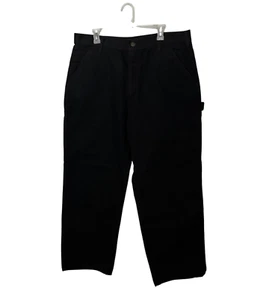 Carhartt Pants Mens 38 Black Washed Duck Utility Work Loose Fit 38x30 BN0011 NEW - Picture 1 of 11