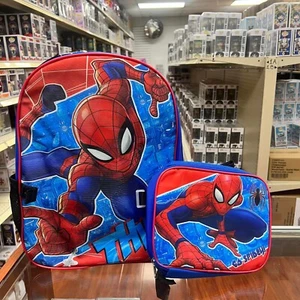 Mochila con licencia Marvel Spider-Man 16" con juego de bolsa de almuerzo desmontable - Imagen 1 de 6