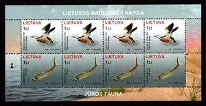 Lithuania 819 MNH 2006 Birds and Fish from Red Book of Lithuania Sheetlet x45923 - Picture 1 of 1