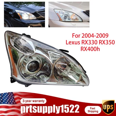 Headlight For 2004-2009 Lexus RX330  Passenger Side HID Halogen Lamp - Imagem 1 de 4