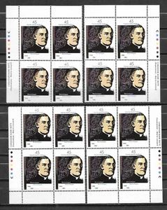 pk01646:Stamps-Canada #1637 Charles-Emile Gadbois 45 cent Plate Block Set - MNH - Picture 1 of 1
