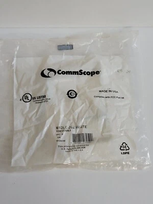 Lot of 10 NEW Commscope M12LE-262 White Faceplates 108333063 - Image 1 of 3