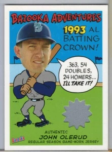2004 Topps Bazooka Adventures John Olerud (#BA-JO) game-worn jersey card - Picture 1 of 2