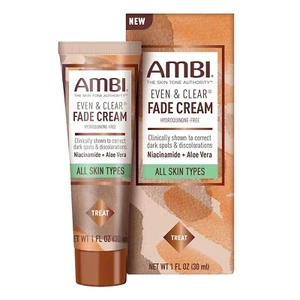 AMBI Even & Clear Facial Fade Cream, Hydroquinone Free, 1 oz - Picture 1 of 6