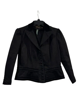 Womens Ralph Lauren Black Blazer Short Equestrian Style: Glass Buttons: Small - Image 1 of 4