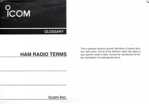 ICOM HAM RADIO TERMS ORIGINAL INSTRUCTION MANUAL - Picture 1 of 1