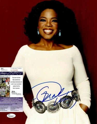 Oprah Winfrey Signed 11x14 Photo w/ JSA COA # L51405 + Proof Cover