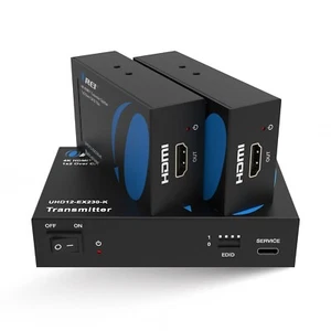 OREI 4K@60hz 1x2 HDMI™ Extender Splitter (IR) - 230ft (Cat6) - (UHD12-EX230-K) - Picture 1 of 11