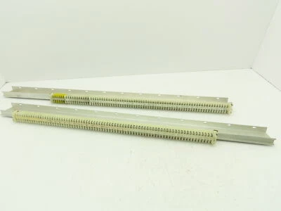 Allen Bradley 1492 Style F White Terminal Block (150 pcs) 36" Aluminum DIN Rail - Image 1 of 4