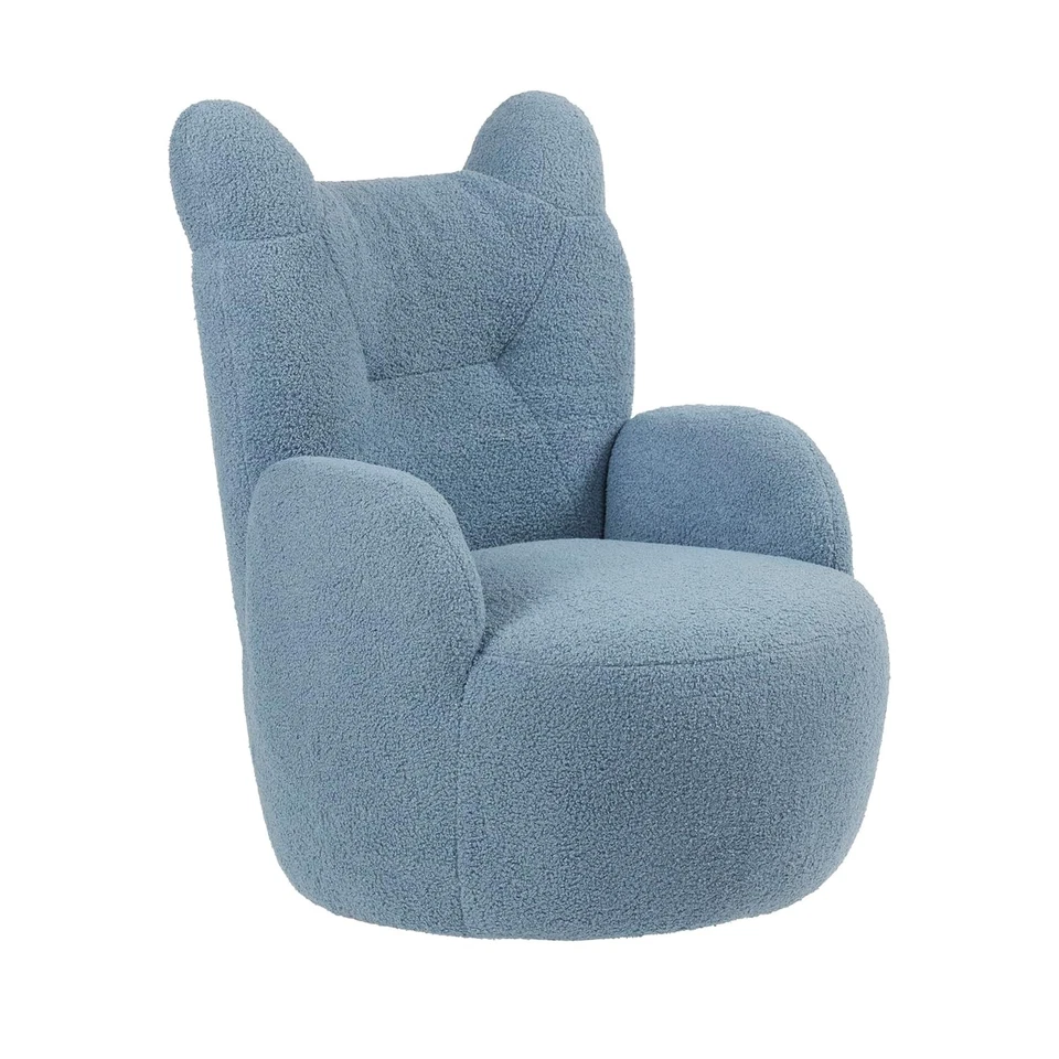 ECR4Kids Teddy Chair, Kids Furniture, Peacock Blue, Peacock Blue - Image 1 of 1