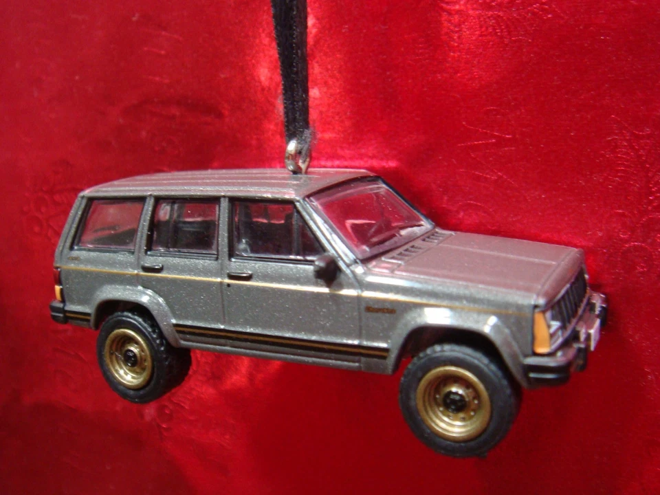 SUV Jeep Cherokee 1988 88 de colección 4x4 XJ gris limitado árbol de navidad adorno Foto 1 de 1