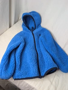 Snozu Jacke 24M Zip Mantel Fleece Plüsch Sherpa Kapuze leicht blau Winter - Bild 1 von 4