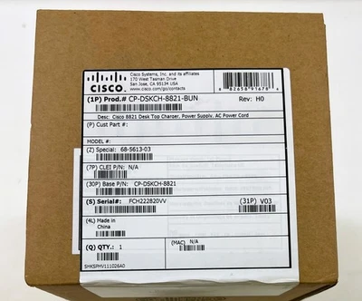 Cisco 8821 Desktop Charger (CP-DSKCH-8821-BUN) - Brand New  - Image 1 of 4