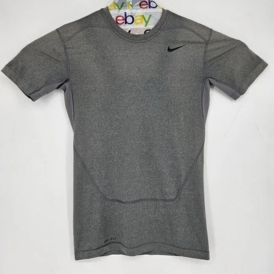 Nike Pro Combat Shirt Mens Large Dri-Fit Compression Sports Training Gray FADED - Image 1 of 4
