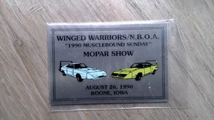 Daytona Trophy 1990 Musclebound Sunday Mopar Show Plaque Boone IA - Picture 1 of 2