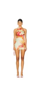 Jaded London rückenfreies hochgeschlossenes Kleid in Orchidee Gr. 0 - Bild 1 von 4