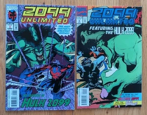 Lote de 2 cómics ilimitados de Marvel de 2099 #1 (1993) y #5 (1994) - Imagen 1 de 4