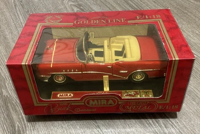 MIRA 1:18 1/18 BUICK CENTURY CONVERTIBLE 1955 Die-Cast diecast RED NIB 6134 NEW - Image 1 of 4