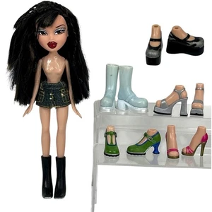 Bratz Doll Funk Strut It Jade Lot Denim Skirt Boots Tokyo A Go Go Pink Heels - Picture 1 of 10