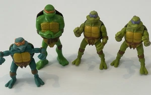 4x TMNT Teenage Mutant Ninja Turtles Figures Michaelangelo Donatello - Picture 1 of 4