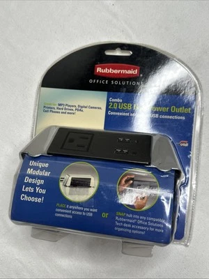 NUEVO Hub/toma de corriente USB/toma de corriente Rubbermaid Combo 2.0 Foto 1 de 4