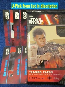 2015 TOPPS STAR WARS THE FORCE AWAKENS Blue Parallel Cards (U-Pick-1) - Picture 1 of 3