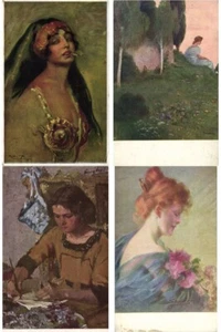 ARTE HÚNGARO 42 POSTALES VINTAGE ANTERIORES A 1940 (L7324) - Imagen 1 de 11