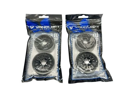 Vanquish Products 1.9 KMC KM445 Impact Blk Anodized VPS07801 Set Of 4 Nip #14689 - Image 1 of 2