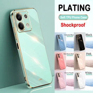 Shockproof Plating Case For Xiaomi Redmi Note 13 12 11 10 Pro 13C A3 Soft Cover - Picture 1 of 41