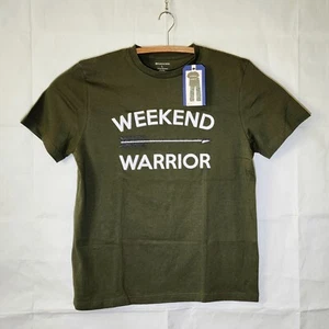 NorthCrest Weekend Warrior/Arrow Graphic Black Camo T-Shirt Womens L - NWT - Picture 1 of 9