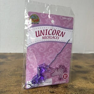 Kid Fun! Purple Children’s Plastic Unicorn Necklace Toy - Making Fun Easy! - Picture 1 of 8