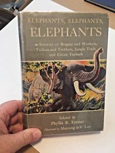 VINTAGE ANTHOLOGY Elephants, Elephants, Elephants. UK 1955 ILLUS DJ - Picture 1 of 15