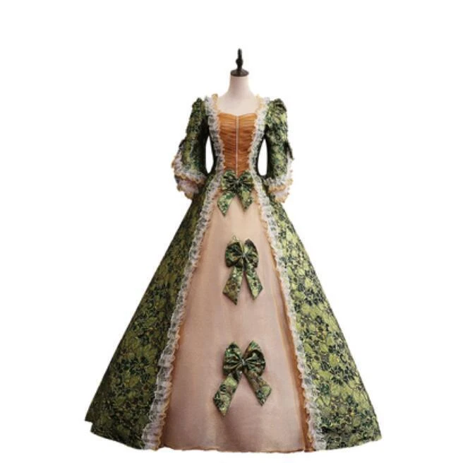 Victoriano Medieval Renacimiento Disfraz Vestido María Antonieta Teatro Vestido Nuevo  Foto 1 de 4