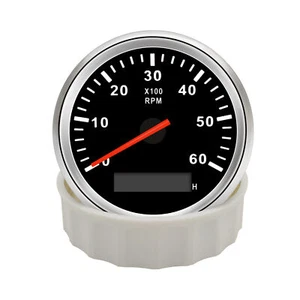 85mm Drehzahlmesser Tachometer Gauge 0-6000RPM Für Auto Marine Boot LKW - Picture 1 of 21
