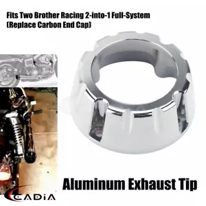 Rear Exhaust Pipe End Tip For Harley Two Brother Racing 2 into 1 Full System Alu - Picture 1 of 7
