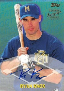 Ryan Knox autographed Baseball Card (Brewers) 2000 Topps Certified #TTA72