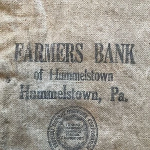 Vintage farmers Advertising Bank Coin Bag Coin & Currency Hummelstown, PA - Picture 1 of 8