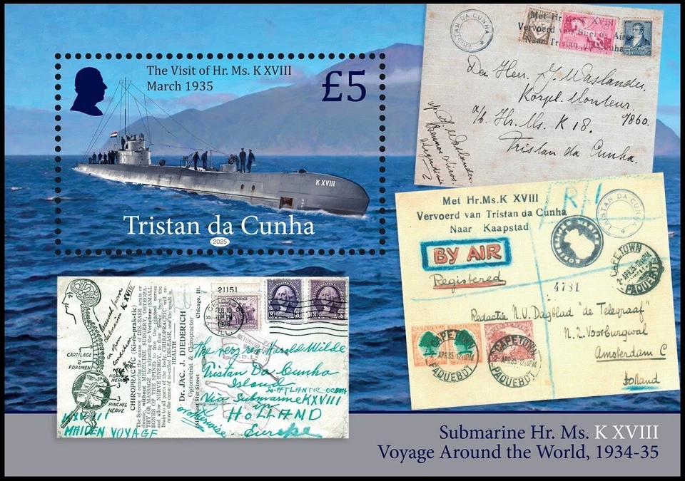SUBMARINO TRISTAN DA CUNHA 2025 HR.MS. K-XVIII HOLANDÉS Foto 1 de 1