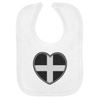 'Cornwall Flag Heart' Soft Cotton Baby Bib (BI00051586)