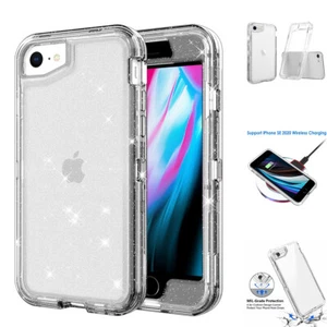 For Apple iPhone SE 3rd 2nd 8 7 6s 6 Case Clear Shockproof Heavy Duty Hard Cover - Picture 1 of 22