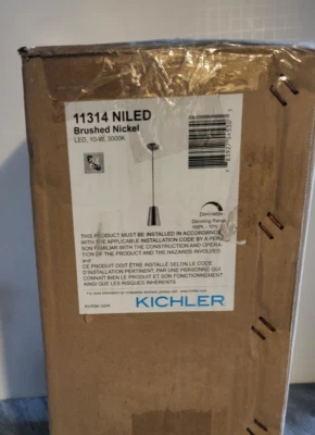 Kichler 11314 NILED Brushed Nickel 6"W Integrated Led Mini Pendant - Изображение 1 из 4