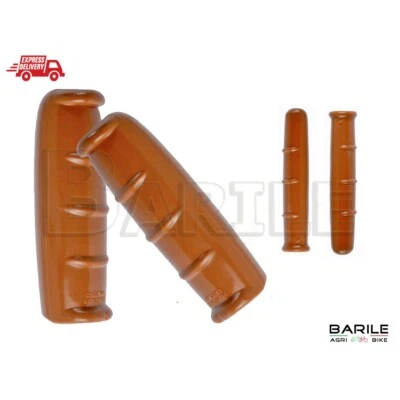 BARILEAGRIBIKE Coppia Manopole + Manopoline Bici Epoca - R - Bacchetta - Vintage Marrone Chiaro
